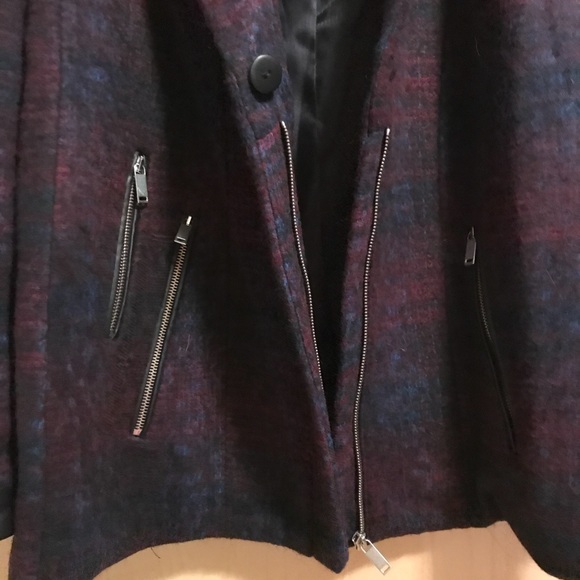 Zara jacket with faux leather collar and cuffing. - Picture 7 of 10